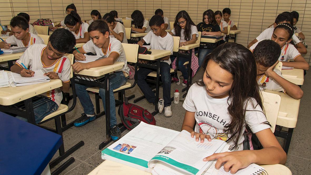 Alunos em sala de aula