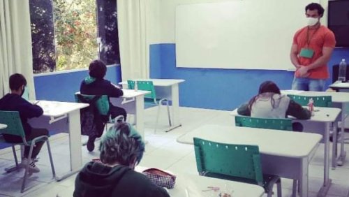 Os alunos realizaram a 1ª fase em salas diferentes das que costumam ter aulas